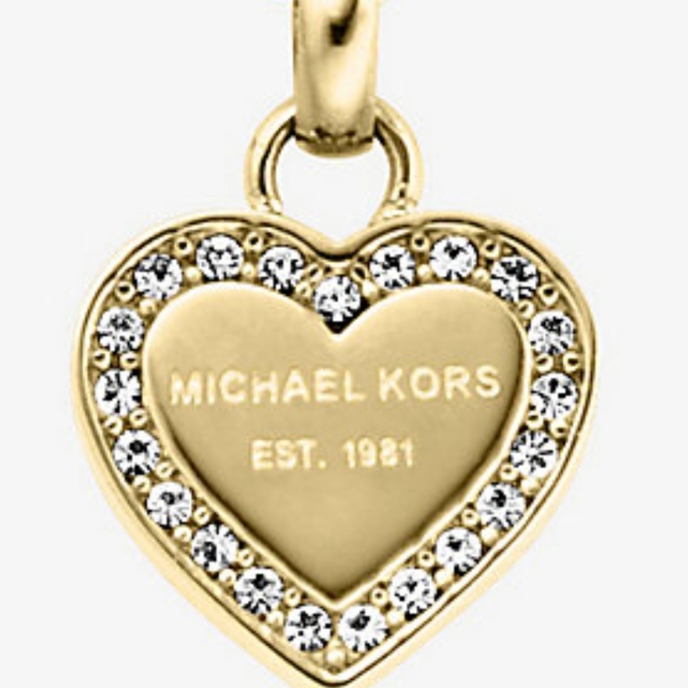 Michael Kors Heritage Gold Heart Pendant Necklace